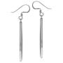 Silvershake Natural 30x10 mm Black Onyx Inlay 925 Sterling Silver Dangle Hook Drop Business Earrings