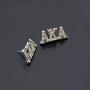 CENWA Pink and Green Leaf Zircon Earrings Graduation Gift Graduation Jewelry (Earrings)