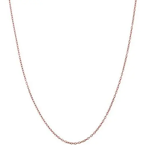Bling For Your Buck Rose Gold-Tone Over Sterling Silver 1.2mm Very Thin Italian Cable Chain Necklace 14'' - 36'' Bling For Your Buck Rose Gold-Tone Over Sterling Silver 1.2mm Very Thin Italian Cable Chain Necklace 14'' - 36''