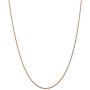 Solid 14k Rose Gold 1.5mm Diamond-Cut Rope Chain Necklace - with Secure Lobster Lock Clasp