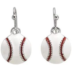 GIMMEDAT Baseball Enamel Dangle Earrings Jewelry Women Mom Fan Gift