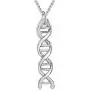 MIXIA Fashion 3D DNA Double Helix Necklace Silver Gold DNA Necklace Pendant Biological Symbol Unique Science Jewelry for Women