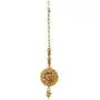 Crunchy Fashion Bollywood Style Traditional Indian Wedding Jewelry Necklace Earring with Maang Tikka Set for Women Girls