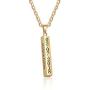 Personalized Engraved Necklace for Women Men Custom Stainless Steel Necklace Engraved Name Vertical Bar Necklace Birthday Gifts for Boyfriend