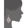 Boho Geometric Filigree Rhombus Shape Tiered Dangle Drop Statement Earrings