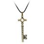 Attack on Titan Eren Jaeger Key Pendant Necklace Gold Metal Black Leather Attack on Titan Shingeki No Kyojin Erens Key Necklace