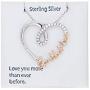 Hallmark Jewelry for Women, Sterling Silver Love You More Heart Pendant Necklace