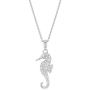 925 Sterling Silver Seahorse Nautical Ocean Charm Pendant Necklace 17''