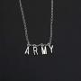 UJIMS Korean Group Army Gift Army Members Name Pendant Army Necklace for Fans BFF Kpop Bangtan Boys Jewelry for Women