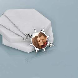 YAFEINI Norse Vikings Amulet Necklace 925 Sterling Silver Norse Vegvisir Rune Pendant Necklace Celtic Pagan Viking Talisman Original Protection Lucky Jewelry Gifts for Men Women