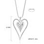 Long Heart Necklace for Women Silver Chain Pendant Y Necklace Set Statement Pendant Chic Jewelry for Girls with Gifts Box