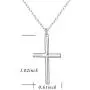Sterling Silver Jewelry Layered love Heart and Cross Necklace Pendant Handmade Dainty Choker for Women Girls