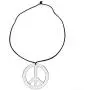 Skeleteen Silver Peace Sign Pendant - 1960s 1970s Hippie Party Accessories Necklace - 1 Piece Skeleteen Silver Peace Sign Pendant - 1960s 1970s Hippie Party Accessories Necklace - 1 Piece