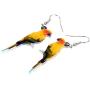 WEVENI Acrylic Australian Parrot Earrings Red Bird Dangle Drop Jewelry For Women Girls Nice Gift