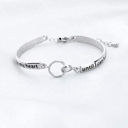 Gzrlyf Memorial Bracelet Sympathy Jewelry Inspirational Memorial Gifts Ill Hold You in My Heart Until I can Hold You in Heaven