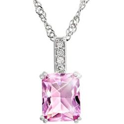 Rose Crystal Necklace on a Plated Silver Chain With Inspirational Message Card Swarovski Crystal Pendant Necklace 17.5 Inch for Women Girls
