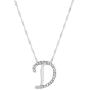 Paialco Bling Crystal Initial Letter Pendant Necklace, Silver Tone