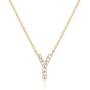 PAVOI 14K Yellow Gold Plated Cubic Zirconia Initial Necklace | Letter Necklaces for Women
