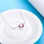 Sllaiss Made with Swarovski Crystal Pendant Infinity Love Heart Jewelry Purple Arrow Necklace Gift for Mother Day Girlfriend