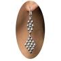 Earrings E16–N SG Liquid Metal by Sergio Gutierrez. SG black velvet pouch included. Chrome finish