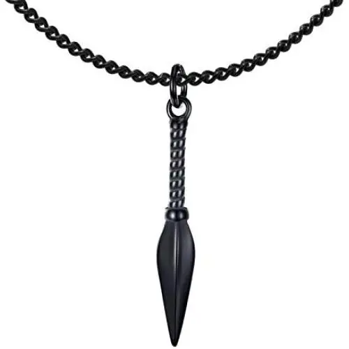 Xusamss Fashion Titanium Steel Spear Pendant Necklace,22'' Link Chain Xusamss Fashion Titanium Steel Spear Pendant Necklace,22'' Link Chain