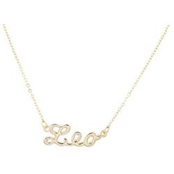 LUX ACCESSORIES Horoscope Zodiac Sign Leo Gold Necklace