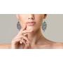 IDB Dangling Retro Veined Leaf Hook Earrings - Multiple Stunning Colors Available