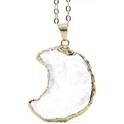 YGLINE Natural Raw Stone Healing Crystal Necklace Wire Wrapped Pendant for Womens Ladies YGLINE Natural Raw Stone Healing Crystal Necklace Wire Wrapped Pendant for Womens Ladies
