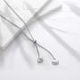 Ubrand 12 Constellations Necklace, Stainless Steel Heart-Shaped 12 Constellations for Women Jewelry Constellation Vertical Bar Looped Adjustable Long Necklace Birthday Gifts