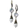 HisJewelsCreations Simulated Baroque Pearl Drop Earrings with Crystal by Swarovski Boho Womens Jewelry Gift Set Box Holiday