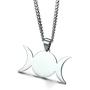 Stainless Steel Wiccan Triple Moon Goddess Symbol Pendant Necklace Jewelry for Men Women,24'' Chain