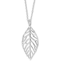 Boma Jewelry Sterling Silver Leaf Necklace, 20 Inches