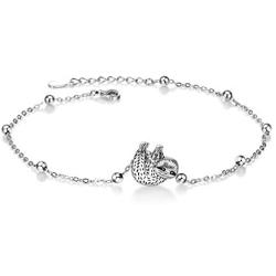 ONEFINITY Sloth Bracelet Sterling Silver Sloth Bracelet Sloth Jewelry for Women Girls Gifts