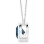 December Birthstone - Bezel-Set Round London Blue Topaz Solitaire Pendant Necklace in Silver (6mm London Blue Topaz)