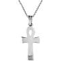 AeraVida Egyptian Eye of Horus Ankh Cross .925 Sterling Silver Pendant Necklace