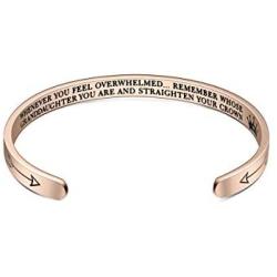 KEPKGO Inspirational Cuff Bracelets Gifts for Women, Bangle Bracelets for Women Men Engraved Personalized Jewelry Motivation Cuff Bracelets Christmas Eve Gift Daily Reminder…