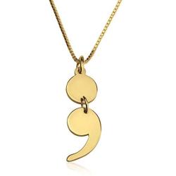 NOUMANDA Fashion Round Comma Necklace Personality Punctuation Symbol Pendant Jewelry