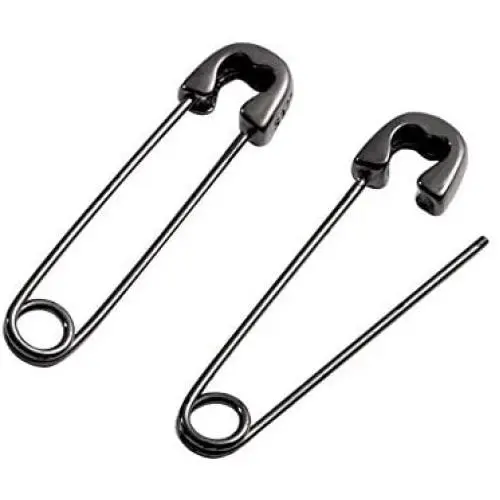 Cinlan S925 Silver Simple Paper Clip Earrings Stylish Punk Goth Safety Pin Earrings Cinlan S925 Silver Simple Paper Clip Earrings Stylish Punk Goth Safety Pin Earrings