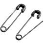 Cinlan S925 Silver Simple Paper Clip Earrings Stylish Punk Goth Safety Pin Earrings