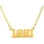 HUTINICE Birth Year Necklace, Old English Number Silver Pendant Necklace for Women and Girl Birthday Gift 18 inch Gold Chain Stainless Steel Friendship Jewelry
