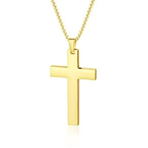 LAOYOU Crucifix Cross Necklace for Mens Stainless Steel Pendant Antique Silver Cross Necklace for Women LAOYOU Crucifix Cross Necklace for Mens Stainless Steel Pendant Antique Silver Cross Necklace for Women