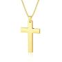 LAOYOU Crucifix Cross Necklace for Mens Stainless Steel Pendant Antique Silver Cross Necklace for Women