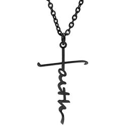 QIHOO Faith Cross Necklace for Women & Men– Delicate Cross Pendant Necklace Religious Jewelry