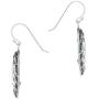 PZ Paz Creations 925 Sterling Silver Dangle Earring For Women Girls | Roman Glass Oval-Shapped Leaf Design | Hypoallergenic For Pierced Ears