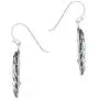 PZ Paz Creations 925 Sterling Silver Dangle Earring For Women Girls | Roman Glass Oval-Shapped Leaf Design | Hypoallergenic For Pierced Ears