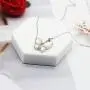 Eacoo Personality Butterfly Necklace, Cute Silver Butterfly Necklace with Crystal Hot Style Pendant for Women Teen Girls Birthday Graduation Jewelry Gifts