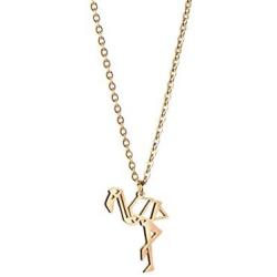 La Menagerie Flamingo Gold Origami Jewelry & Gold Geometric Necklace – 18 Karat Plated Gold Necklace & Flamingo Necklaces for Women – Flamingo Necklace for Girls & Origami Necklace