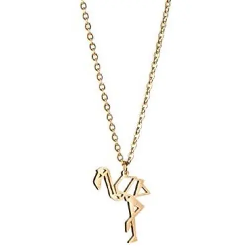 La Menagerie Flamingo Gold Origami Jewelry & Gold Geometric Necklace – 18 Karat Plated Gold Necklace & Flamingo Necklaces for Women – Flamingo Necklace for Girls & Origami Necklace La Menagerie Flamingo Gold Origami Jewelry & Gold Geometric Necklace – 18 Karat Plated Gold Necklace & Flamingo Necklaces for Women – Flamingo Necklace for Girls & Origami Necklace