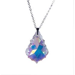 Marge K Designs Swarovski 18mm Crystal Earrings and 50 mm Asfour Pendant Set