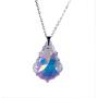 Marge K Designs Swarovski 18mm Crystal Earrings and 50 mm Asfour Pendant Set